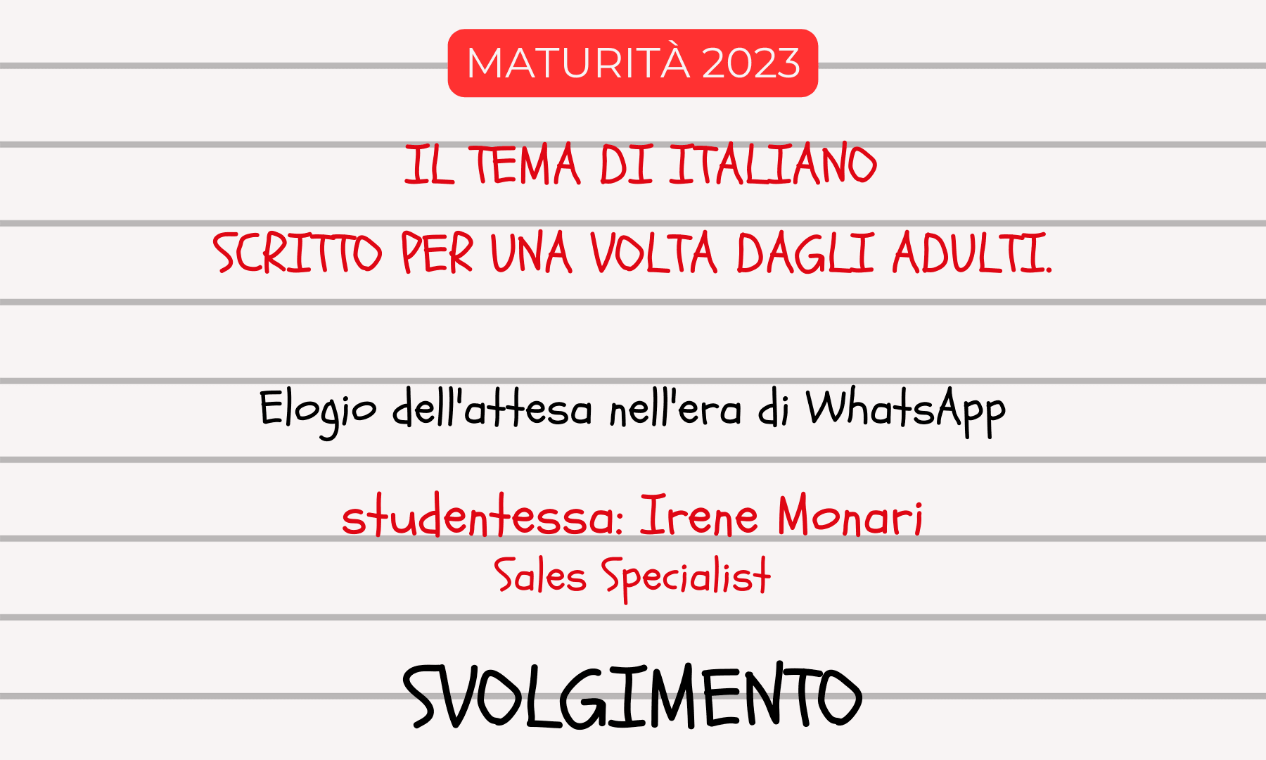 Il tema di Irene Monari