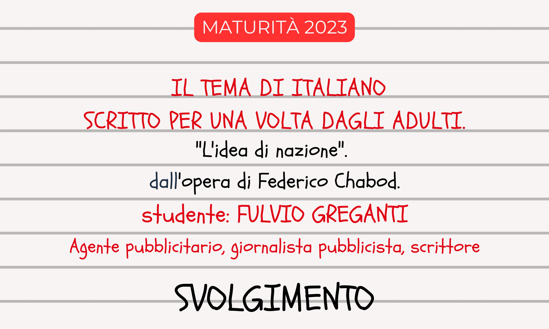 Il tema di Fulvio Greganti