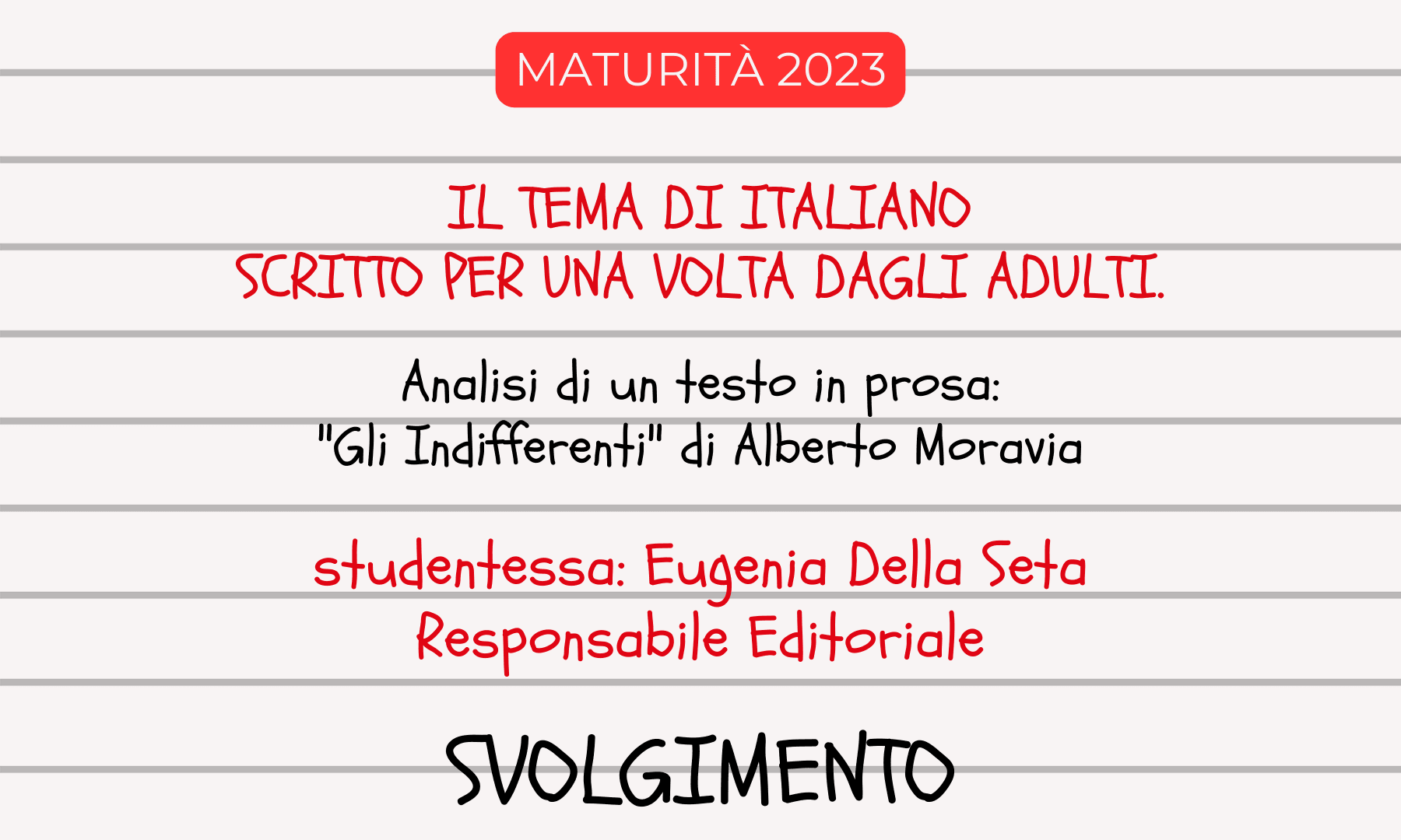 Il tema di Eugenia Della Seta