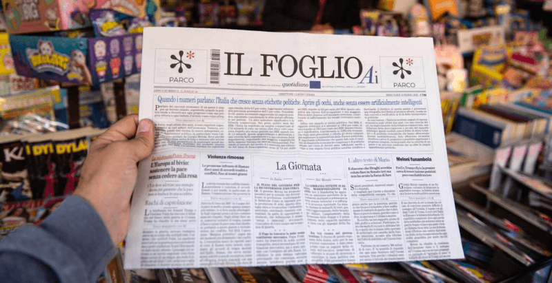 Il giornale lo fa l'IA: l'edizione del Foglio generata dall'intelligenza artificiale