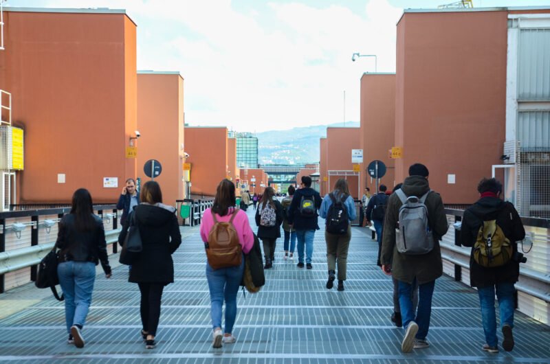 Studenti sul ponte dell'UniCal