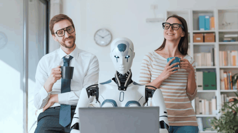 L'IA sul lavoro fallisce mentre due colleghi guardano compiaciuti: il report del MIT di Boston